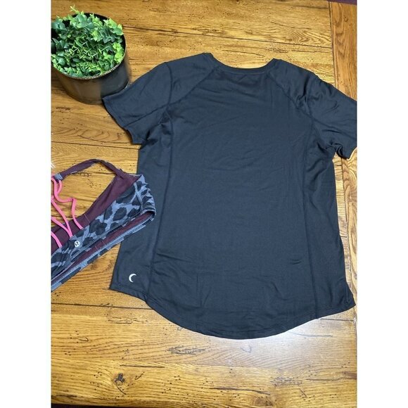 ZYIA Active Soft Tee Black Stretch L + Lululemon Bra - Picture 6 of 10